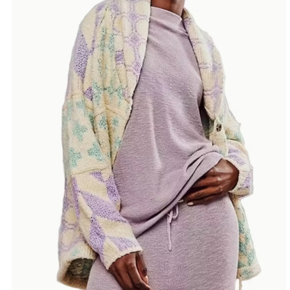 NEW! Boho Pastel Knit Women's Sweater - Picture 7 of 7